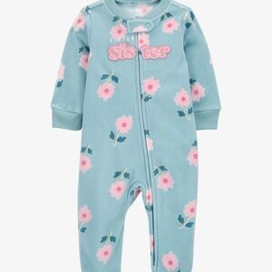 Carter’s Baby Little Sister Zip-Up Fleece Footie Sleep & Play Pajamas